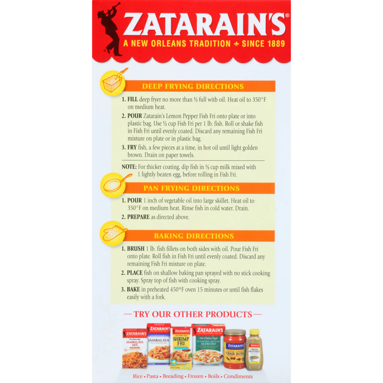Zatarain's® Lemon Pepper Fish Fri, 12 oz - Image 8