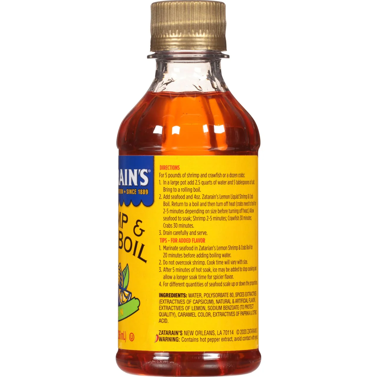 Zatarain's® New Orleans Style Liquid Crab Boil With Lemon, 8 fl oz - Image 13