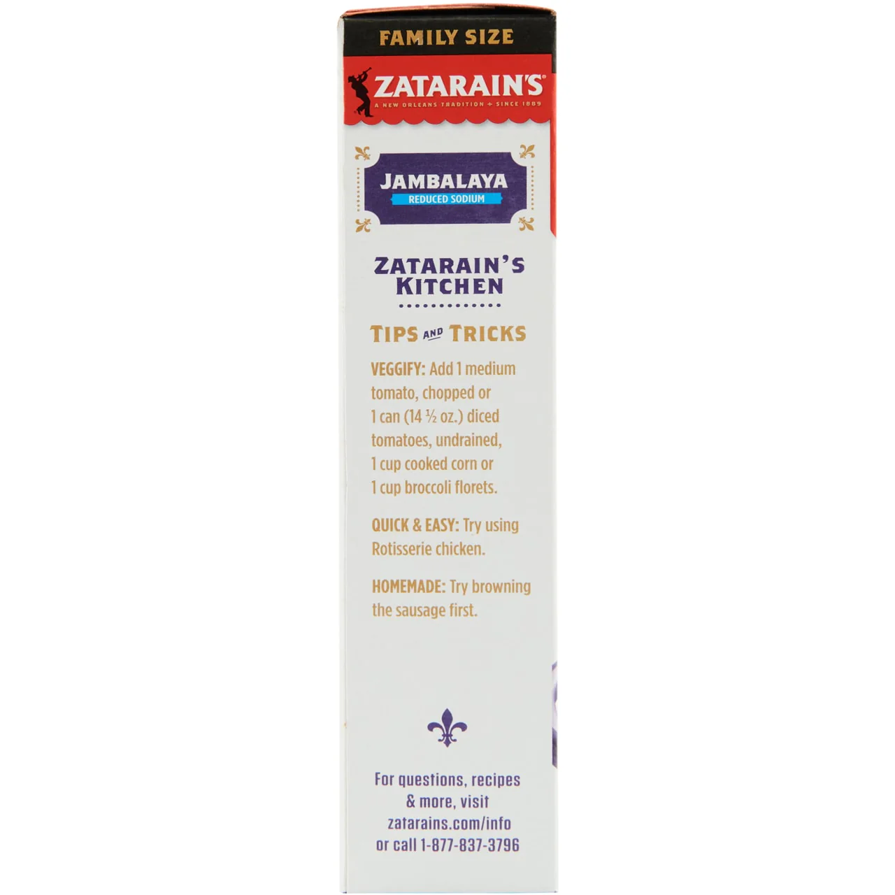 Zatarain's® Reduced Sodium Jambalaya Rice Dinner Mix, 12 oz - Image 10