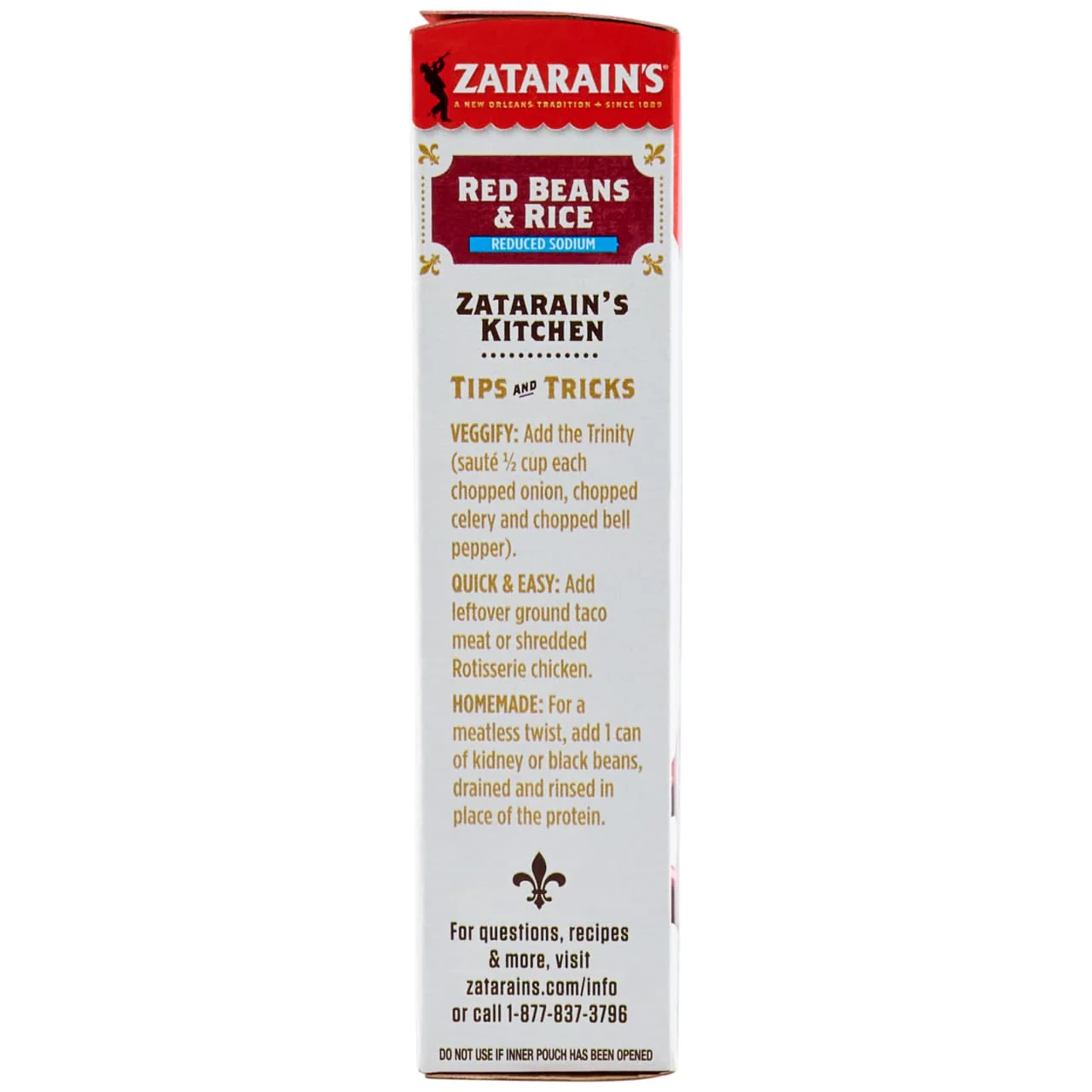 Zatarain's® Reduced Sodium Red Beans & Rice Mix, 8 oz - Image 9