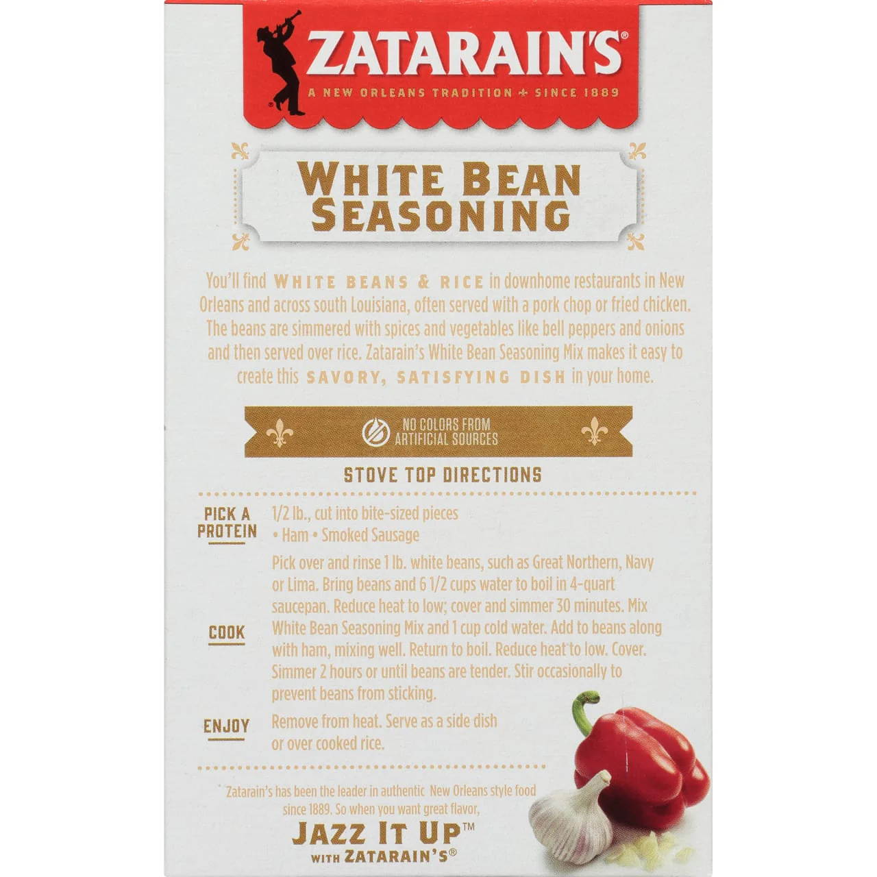 Zatarain's® White Bean Seasoning Mix, 2.4 oz - Image 5