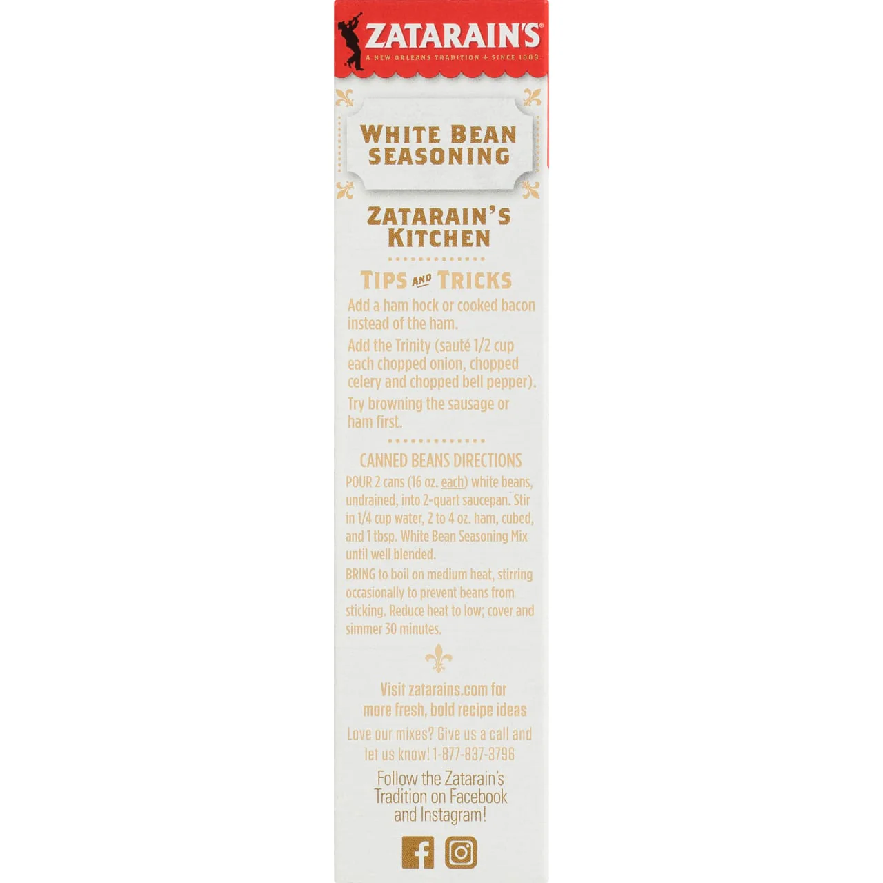Zatarain's® White Bean Seasoning Mix, 2.4 oz - Image 7