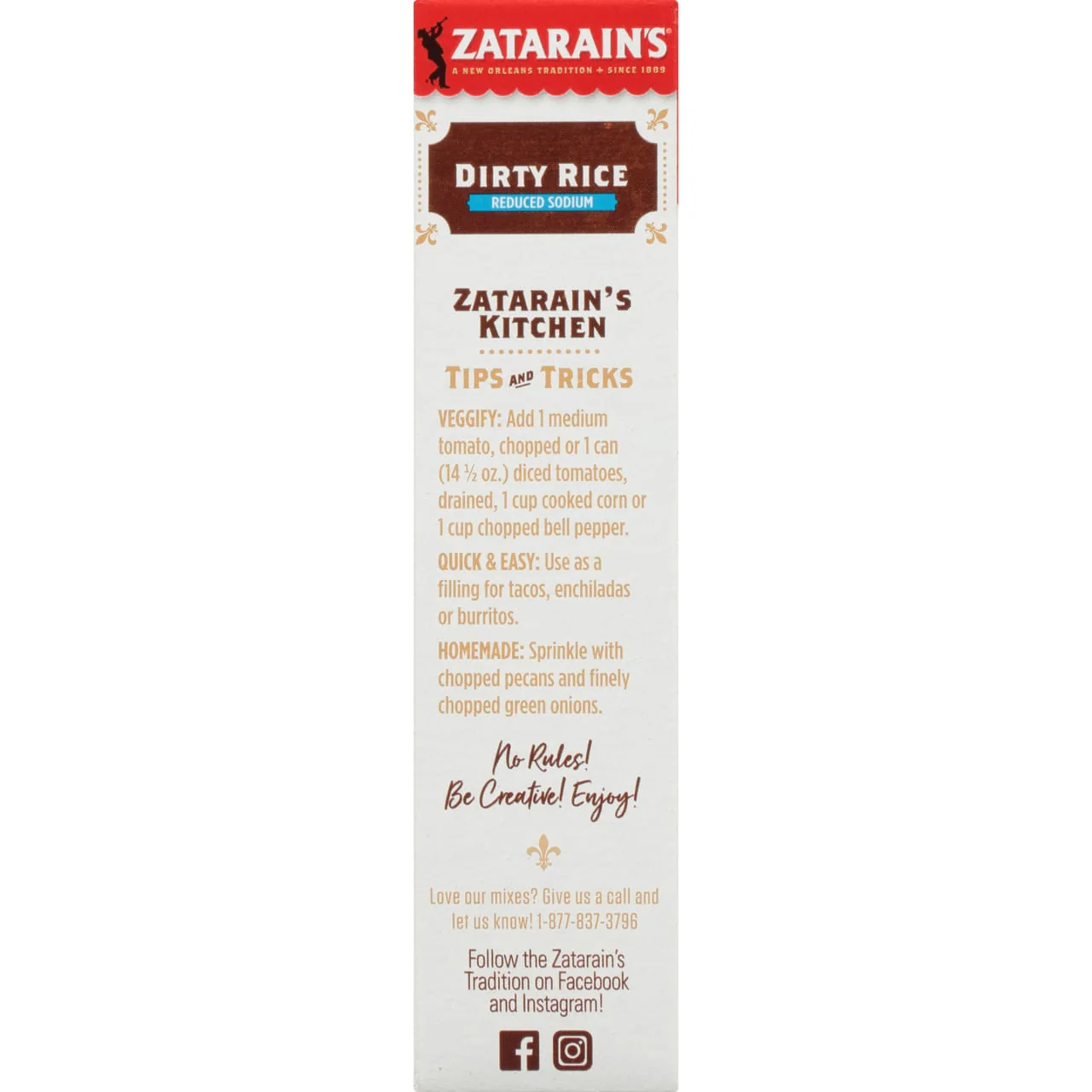 Zatarain's Reduced Sodium Dirty Rice Mix, 8 oz - Image 12