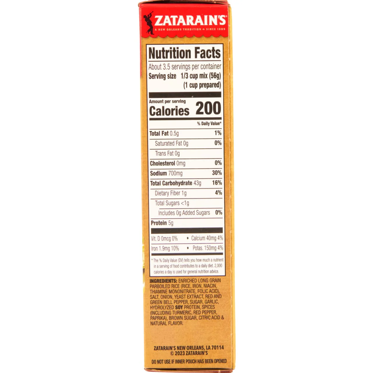 Zatarain's® Yellow Rice Mix, 6.9 oz - Image 8